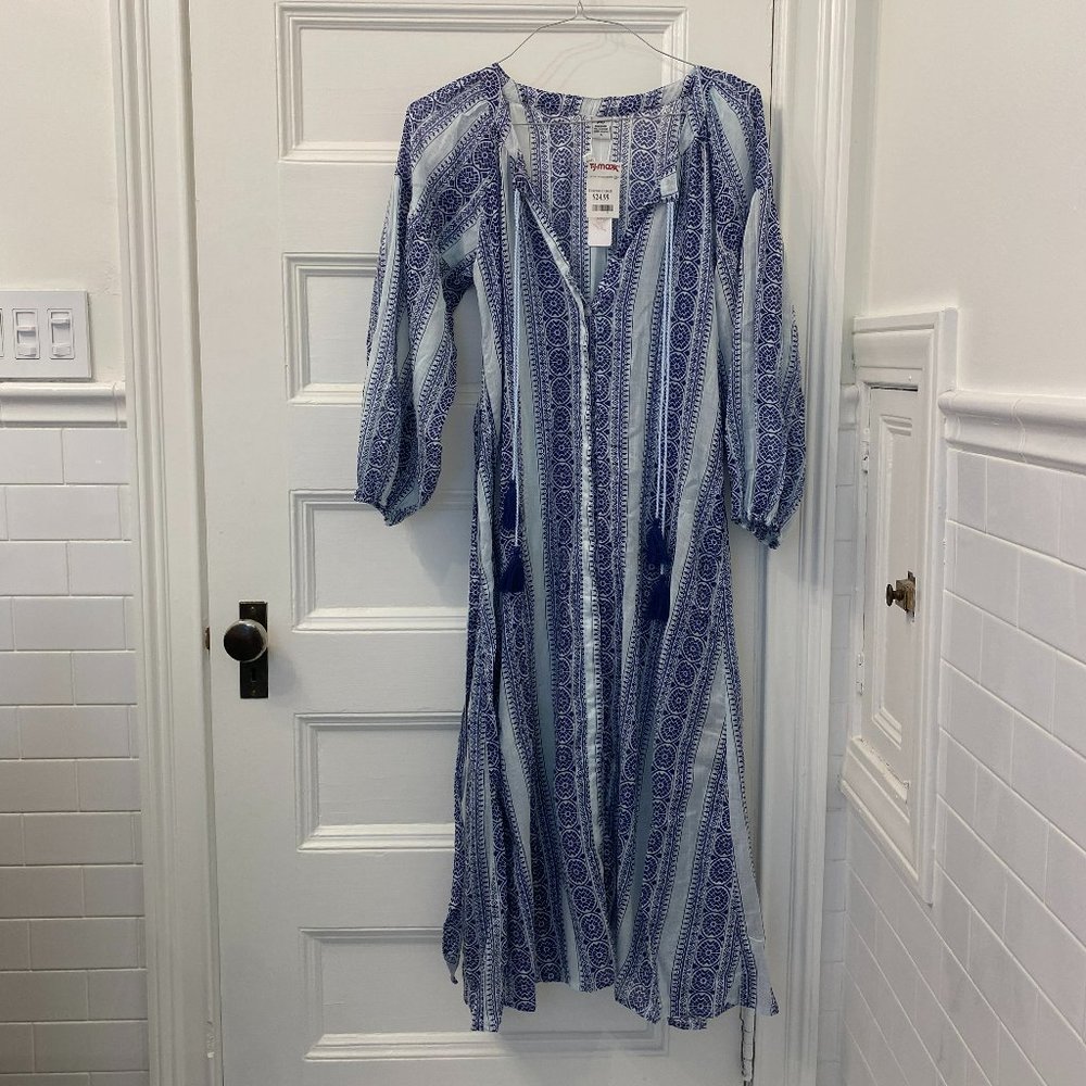 NWT Raj Blue & White Beach Tunic